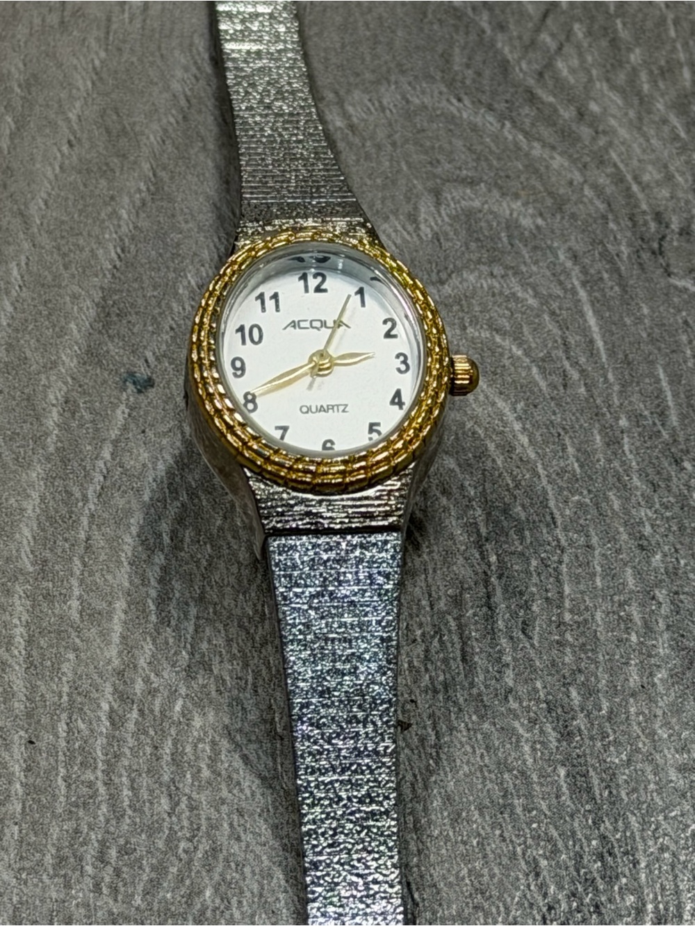 ACQUA Quartz Women’s Two Tone Watch 21.8mm Runs Needs Repair